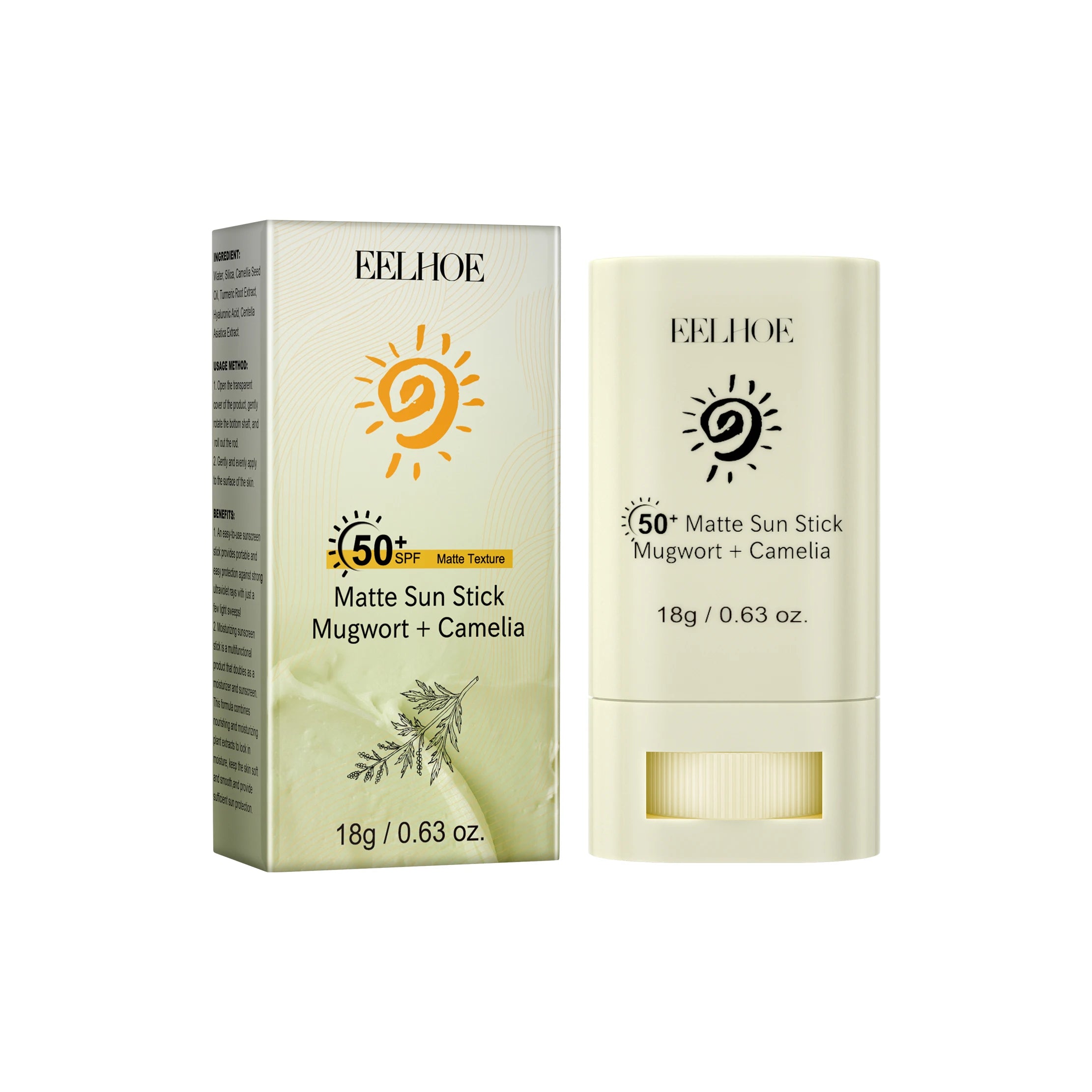 Portable SPF 50 Matte Bar Blocker Face Sunscreen Cream Moisturizing Refreshing Matte