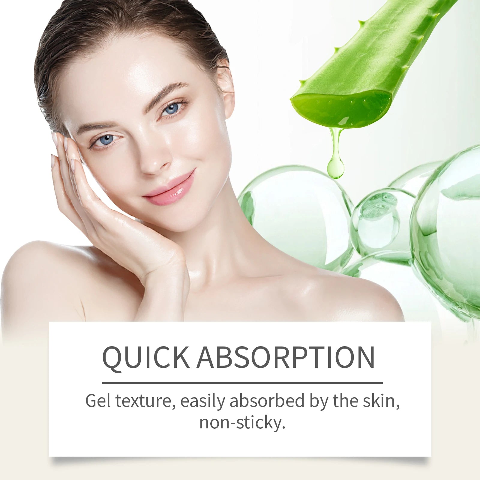 Aloe Vera Gel Hydrating Moisturizer Soothe Dry Skin Sunburn Repair Shrink Pores