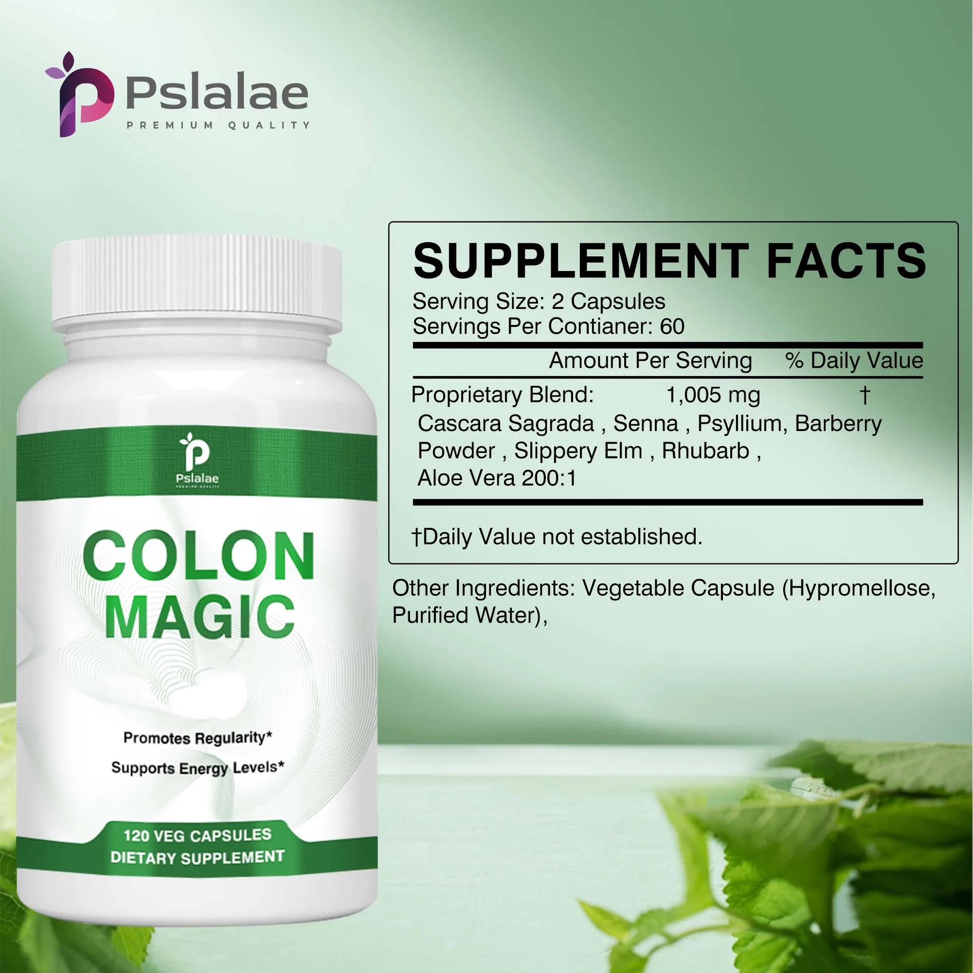 Colon Detox And Cleanse Health Food Supplement Capsules with Psyllium Husk to Relieve Bloating And Constipation