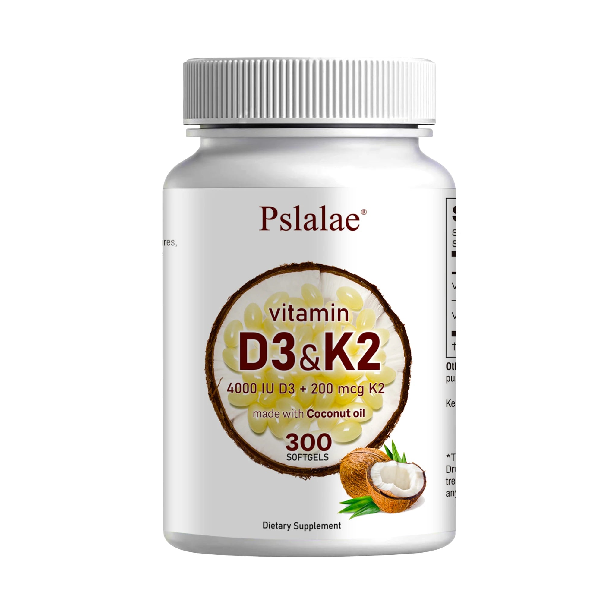 Vitamin D3 and K2 Softgels - Promotes Absorption, Digestion- 300 Softgels