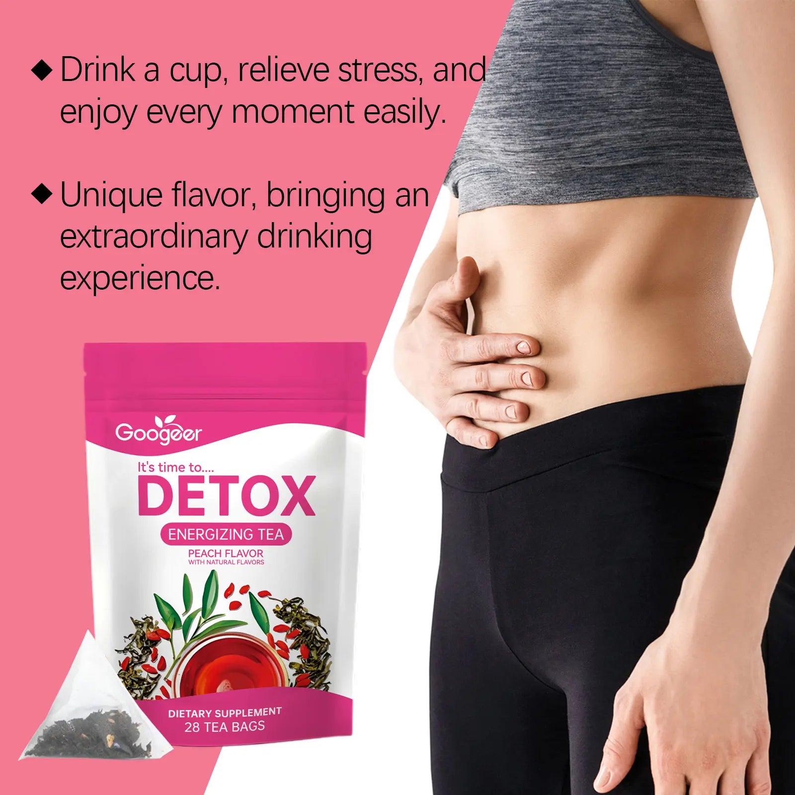 Herbal Detox Tea Abdomen Relieve Detoxification Health Care Fat Burning 28pc