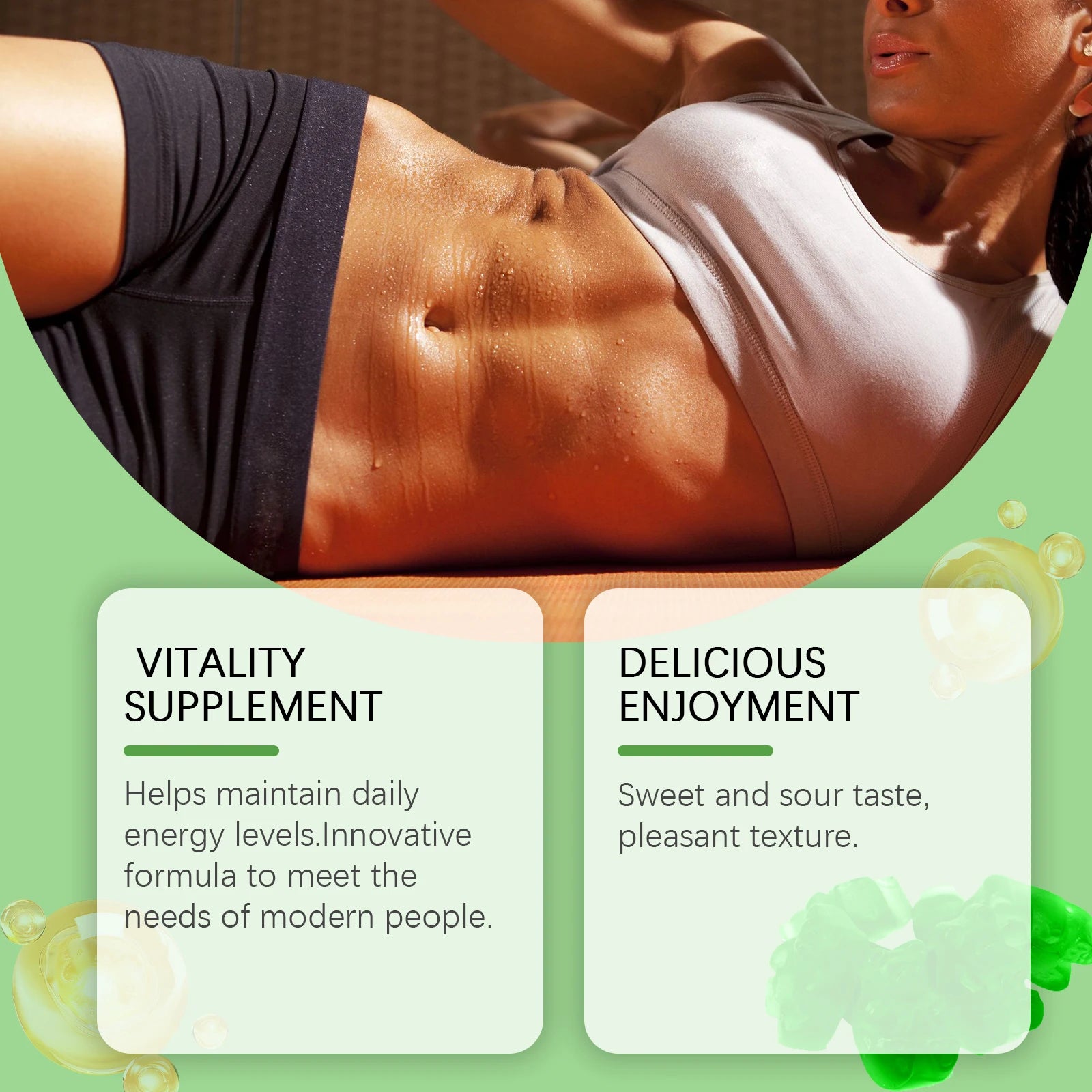 Slimming Body Gummies Fat Burner Energy Support Dietary Supplement Fruit Flavor Anti Cellulite Weight Loss Gummies