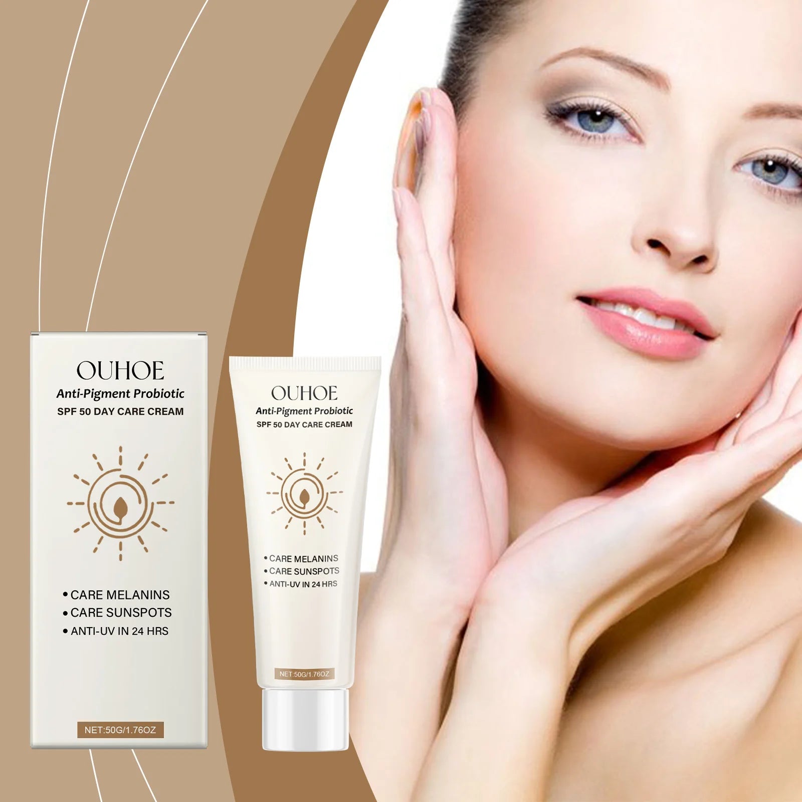Spf50 Sunblock Cream Whitening Skin Summer Outdoor Sun Block Reduce Redness Anti Uv Moisturizer Oil Control Sunscreen