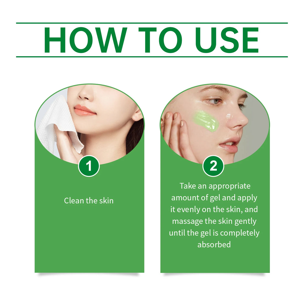 Aloe Vera Gel Hydrating Moisturizer Soothe Dry Skin Sunburn Repair Shrink Pores