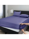 LUX Décor Fitted Sheet Only - Easy to Fit 360 Elastic Microfiber Sheets - 16 Inches Deep Pocket - Wrinkles Fade Resistant
