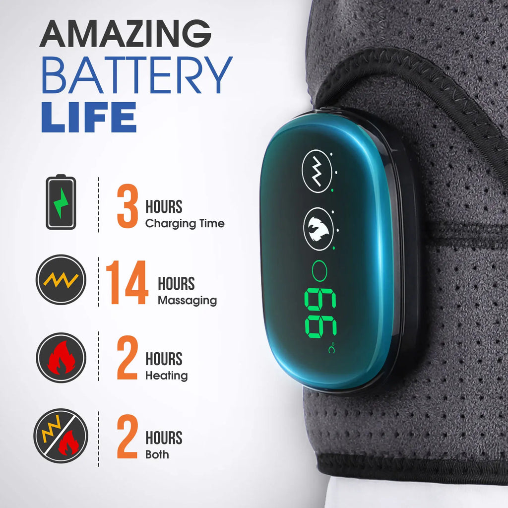 Electric Heating Shoulder Brace LED Display Vibration Shoulder Massage Support Belt Strap