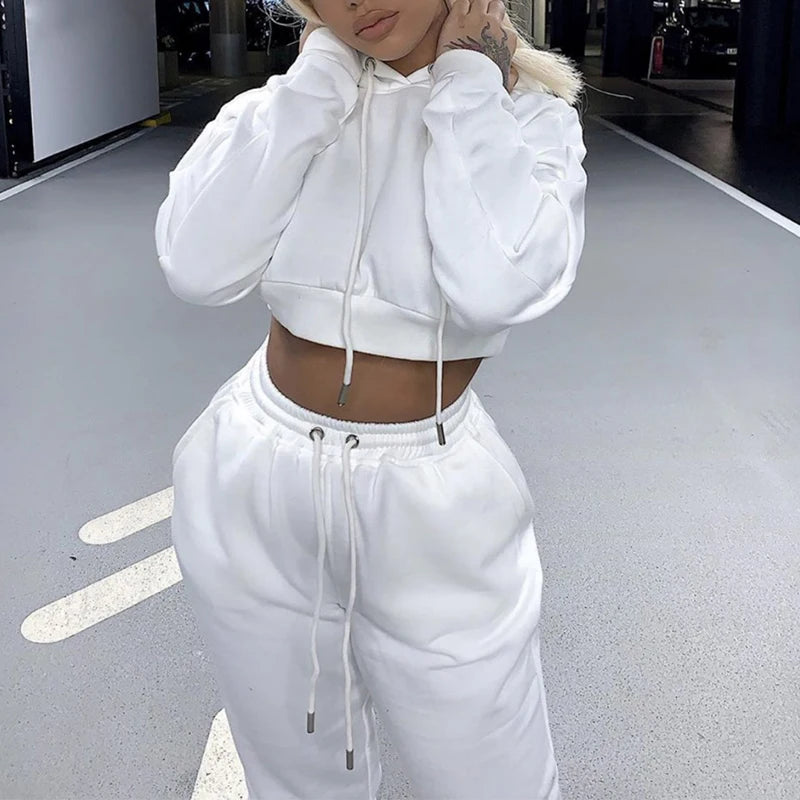 Women's Slim Sports Sexy Sexy Sports Casual Wear Plus Velvet Two-piece Sportswear Women