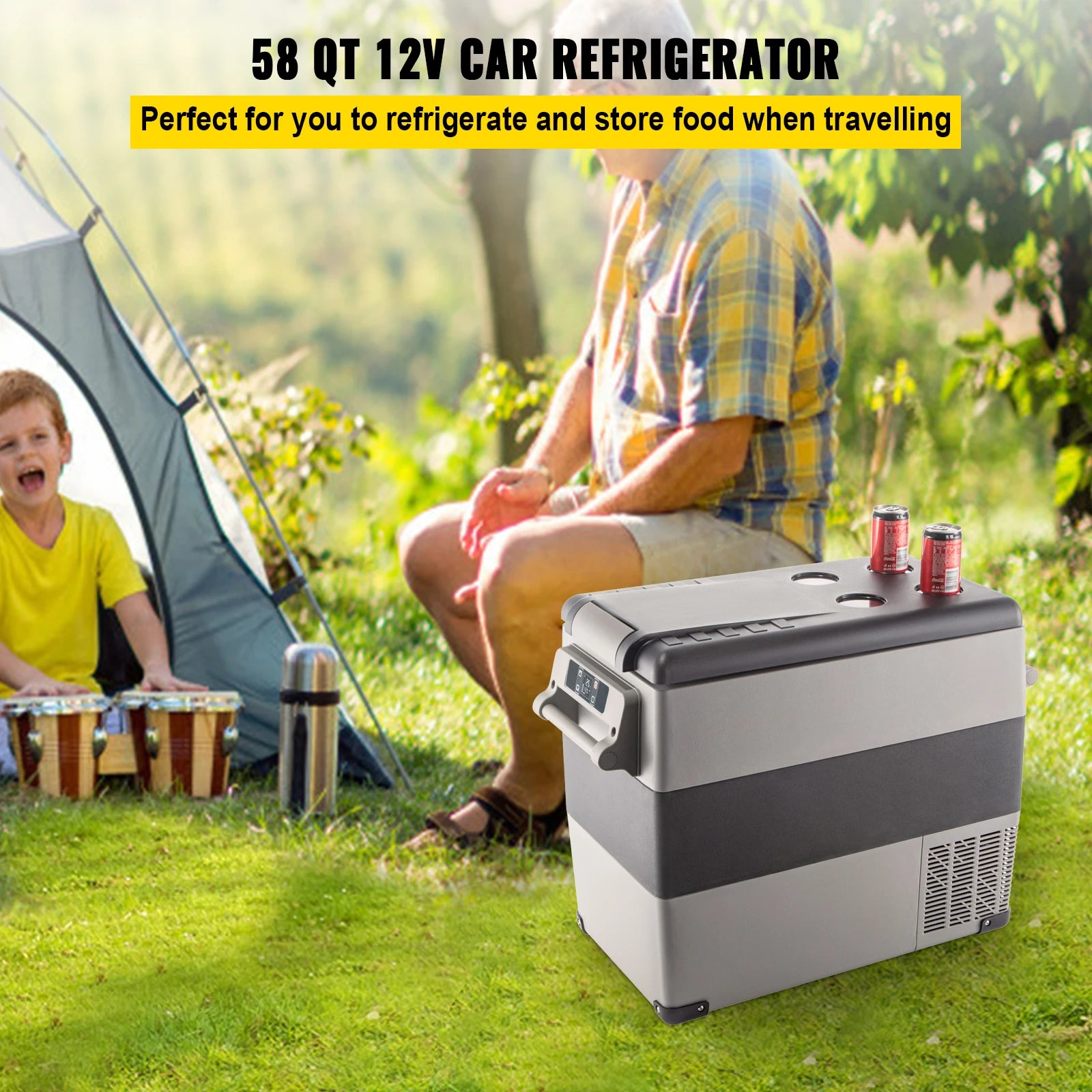 20L 22L 35L 45L 55L Car Refrigerator Mini Fridge Freezer Portable Compressor Cooler DC 110-240V Ice Box for Camping