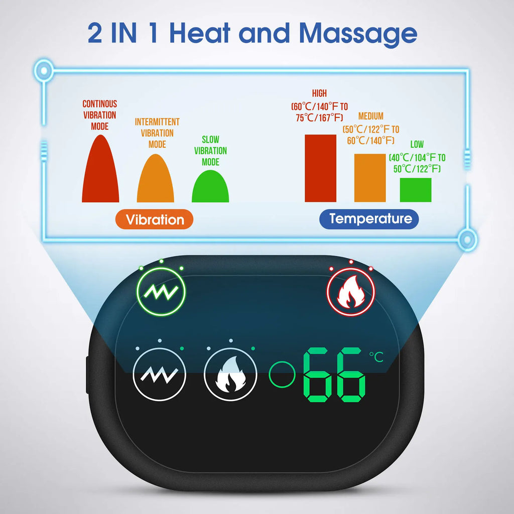 Electric Heating Shoulder Brace LED Display Vibration Shoulder Massage Support Belt Strap