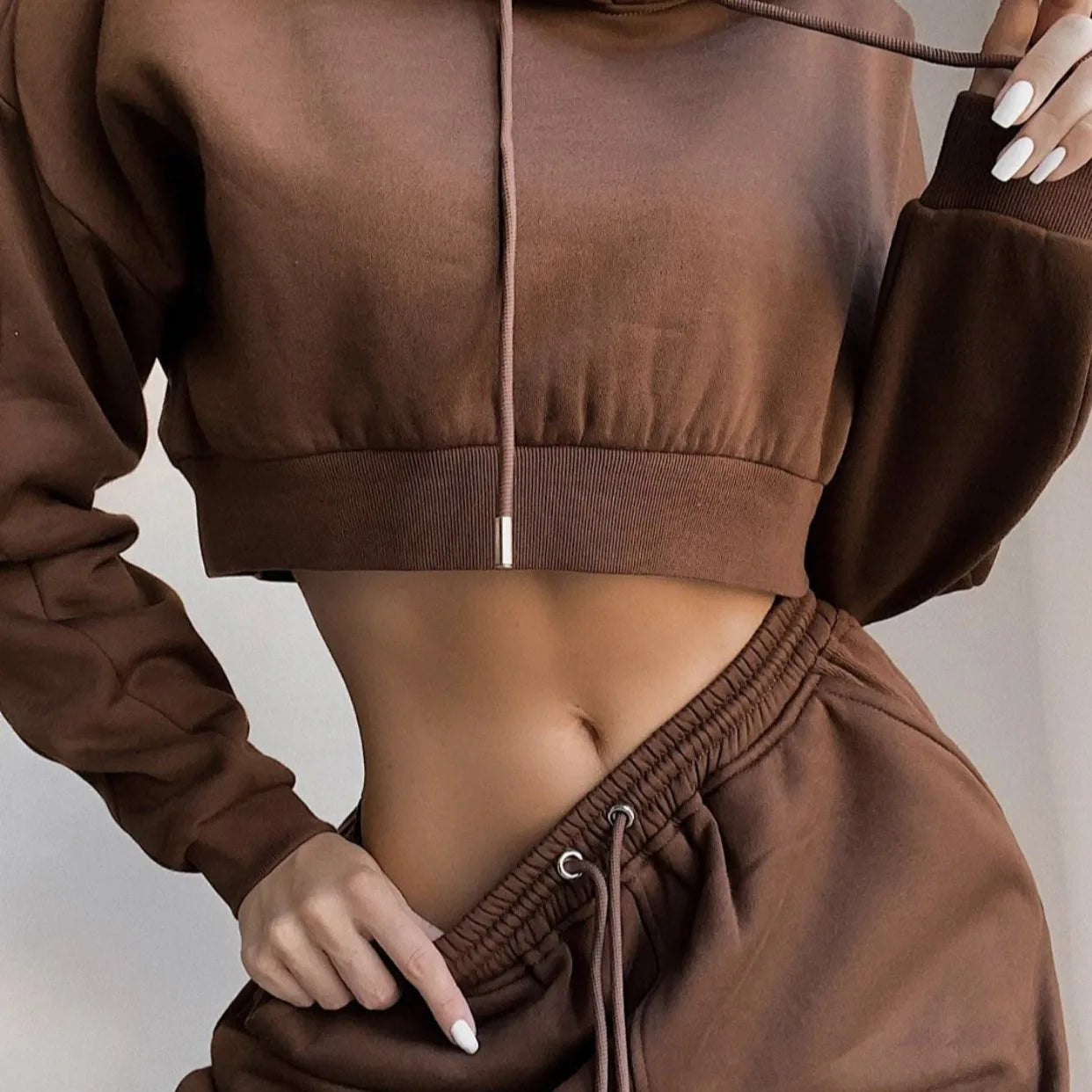 Women's Slim Sports Sexy Sexy Sports Casual Wear Plus Velvet Two-piece Sportswear Women