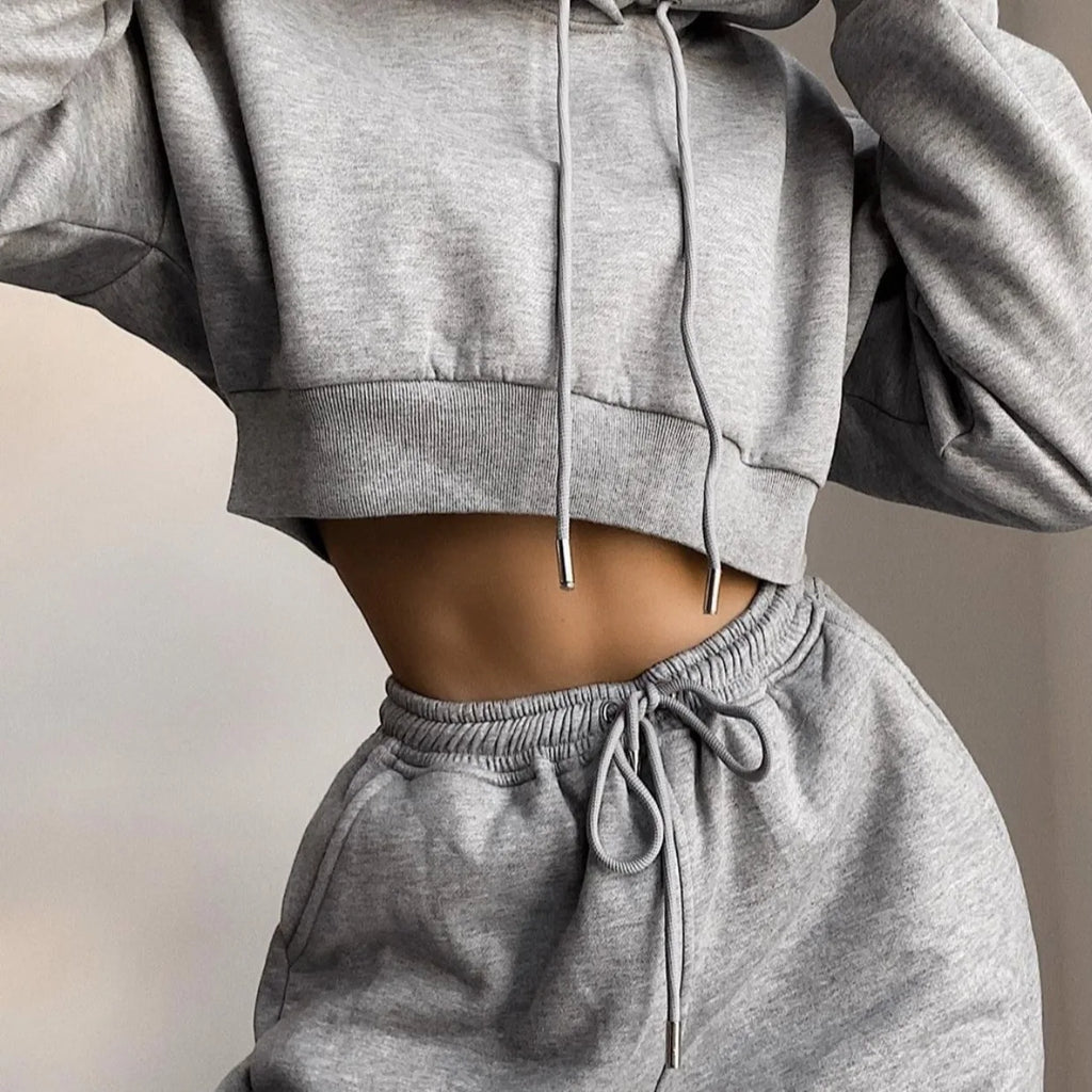 Women's Slim Sports Sexy Sexy Sports Casual Wear Plus Velvet Two-piece Sportswear Women