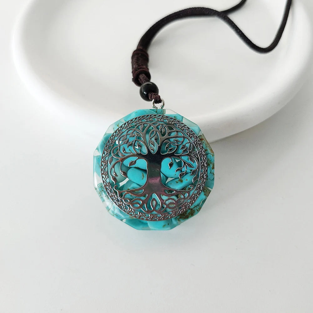 Orgonite Pendant Malachite Energy Necklace