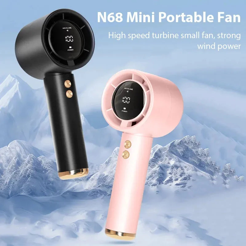Portable Handheld Turbo Fan Mini 100 Speed Adjustment High Speed Air Cooler