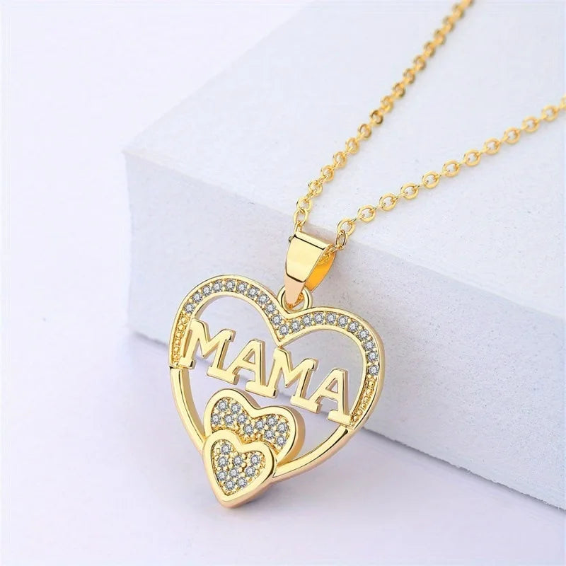 New Creative and Unique Shiny Pendant Necklace,Mother's Day Necklace, Simple Heart