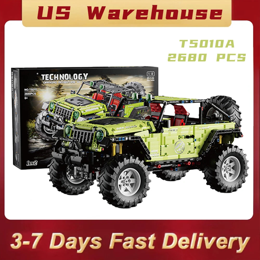 1:8 Scale Heavy-Duty Off-Road Sports Car Building Blocks Set 2680 PCS DIY Technical Vehicle Model Bricks Kit