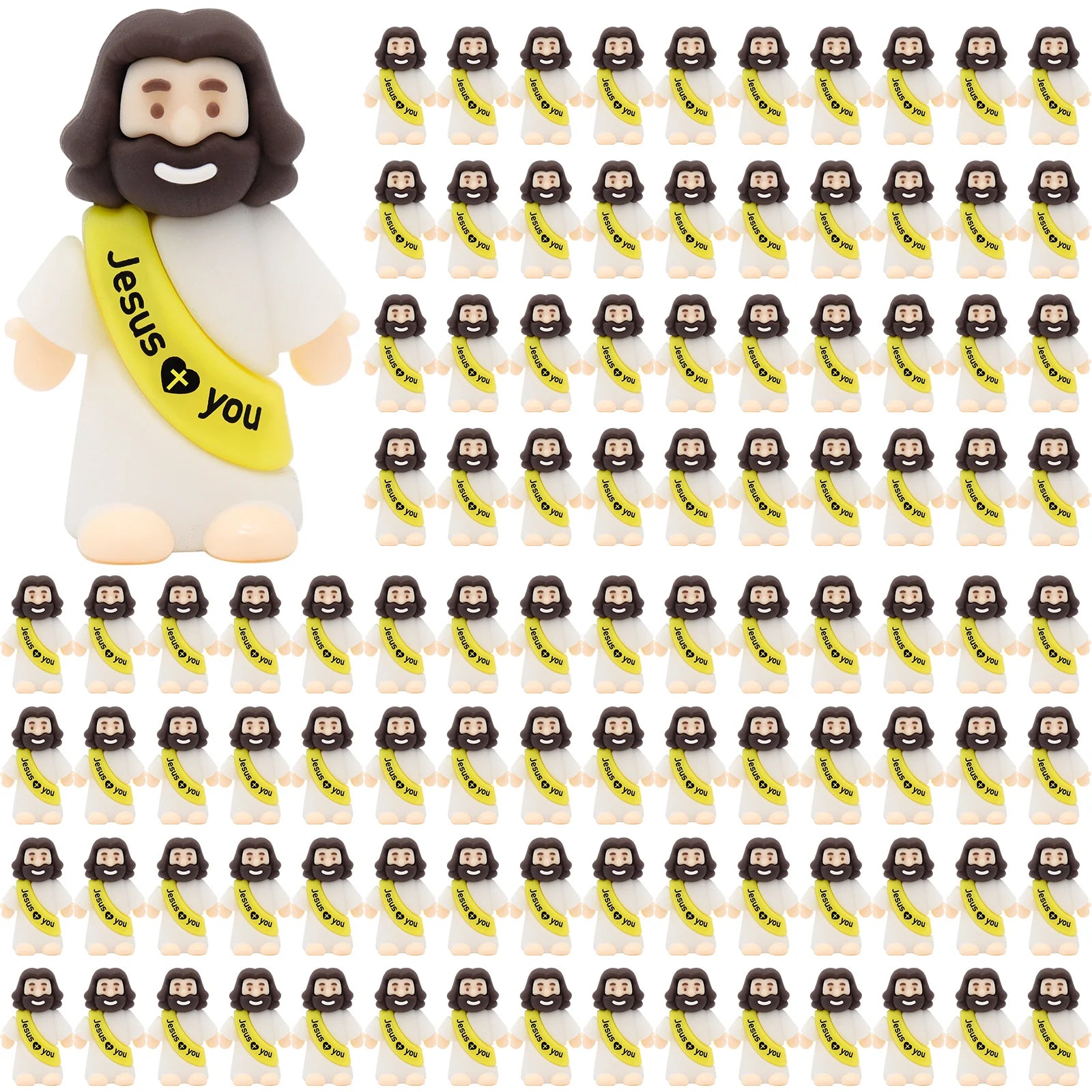 100pcs Small Jesus Decorations Jesus Statues Desktop Decorations