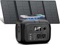 300W 260Wh Portable Power Station with Solar Panels 40W Solar Generator with AC Outlet 110V