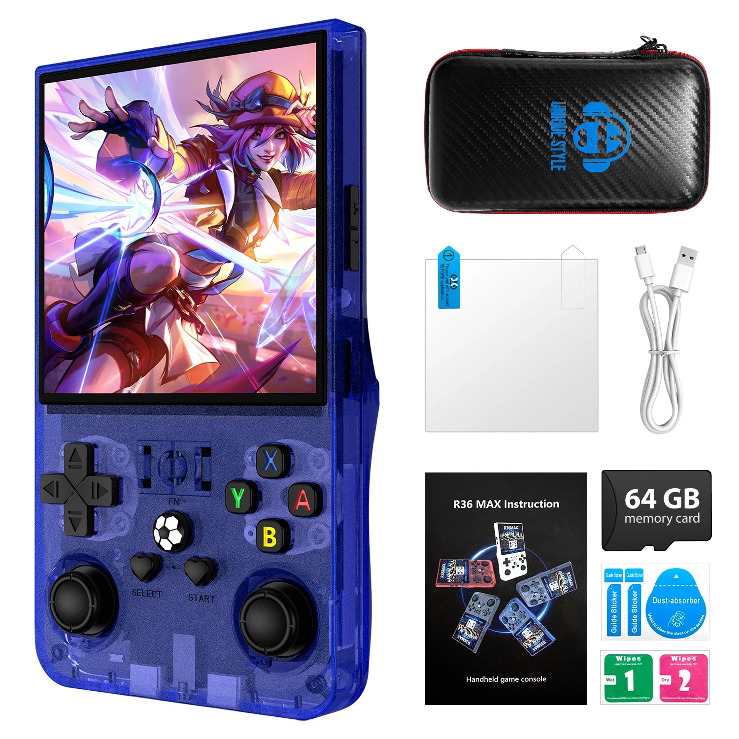 Handheld Game Console 4.0 Inch 64/128GB RK3326 Chip Retro Portable Video Game Player Open Source Pocket Console