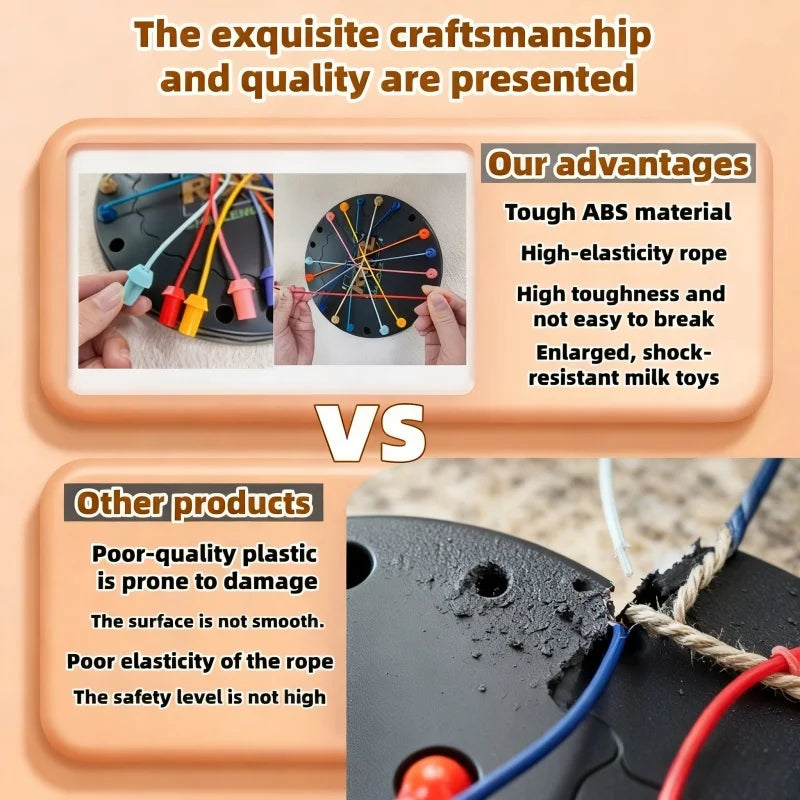 Super interesting and novel things, rope game board, children's rope decryption game logic training