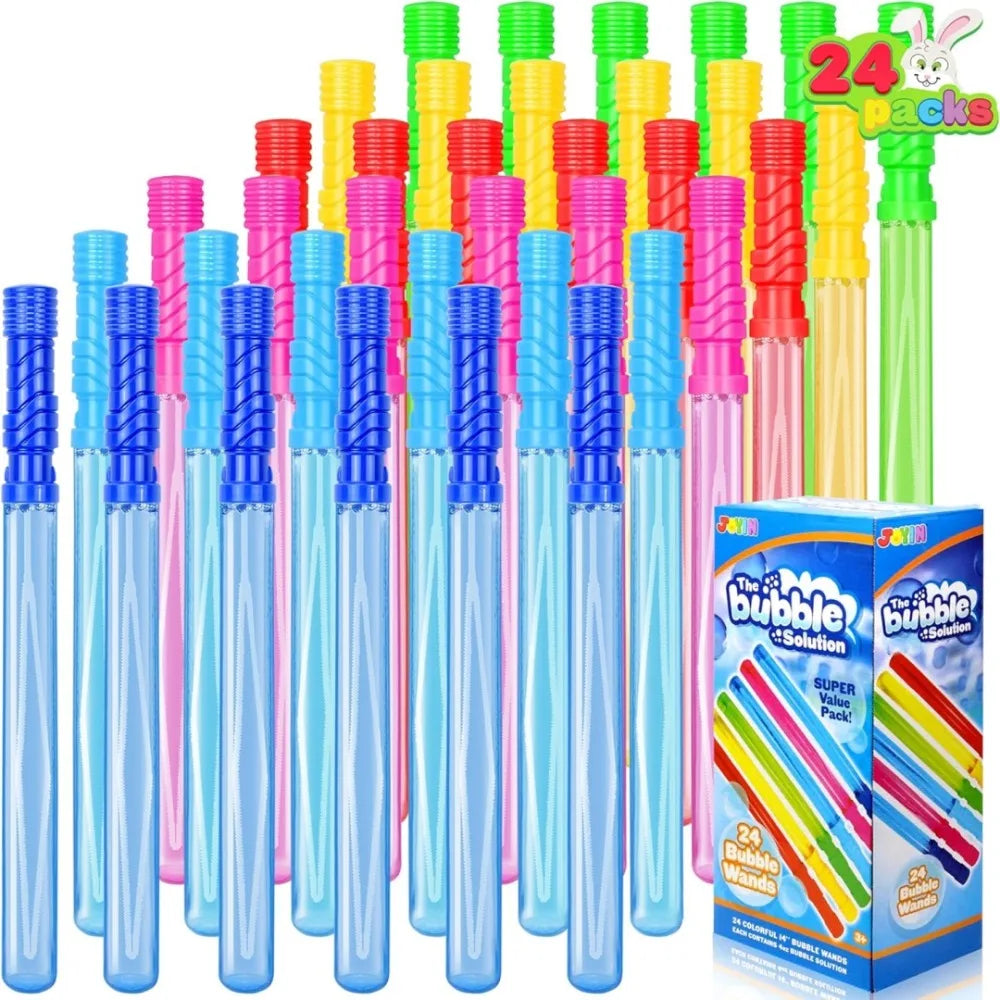 24 Pack 14.6'' Big Bubble Wands Bulk for KidsSummer Toy OutdoorActivity Bubbles Party Favors Supplies