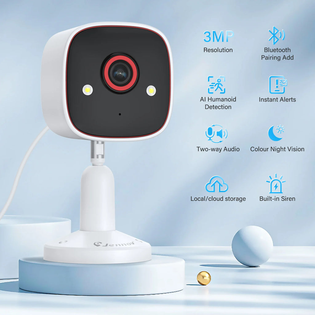 Outdoor/Indoor Security Cameras 2K HD Wireless WiFi Color Night Vision Waterproof