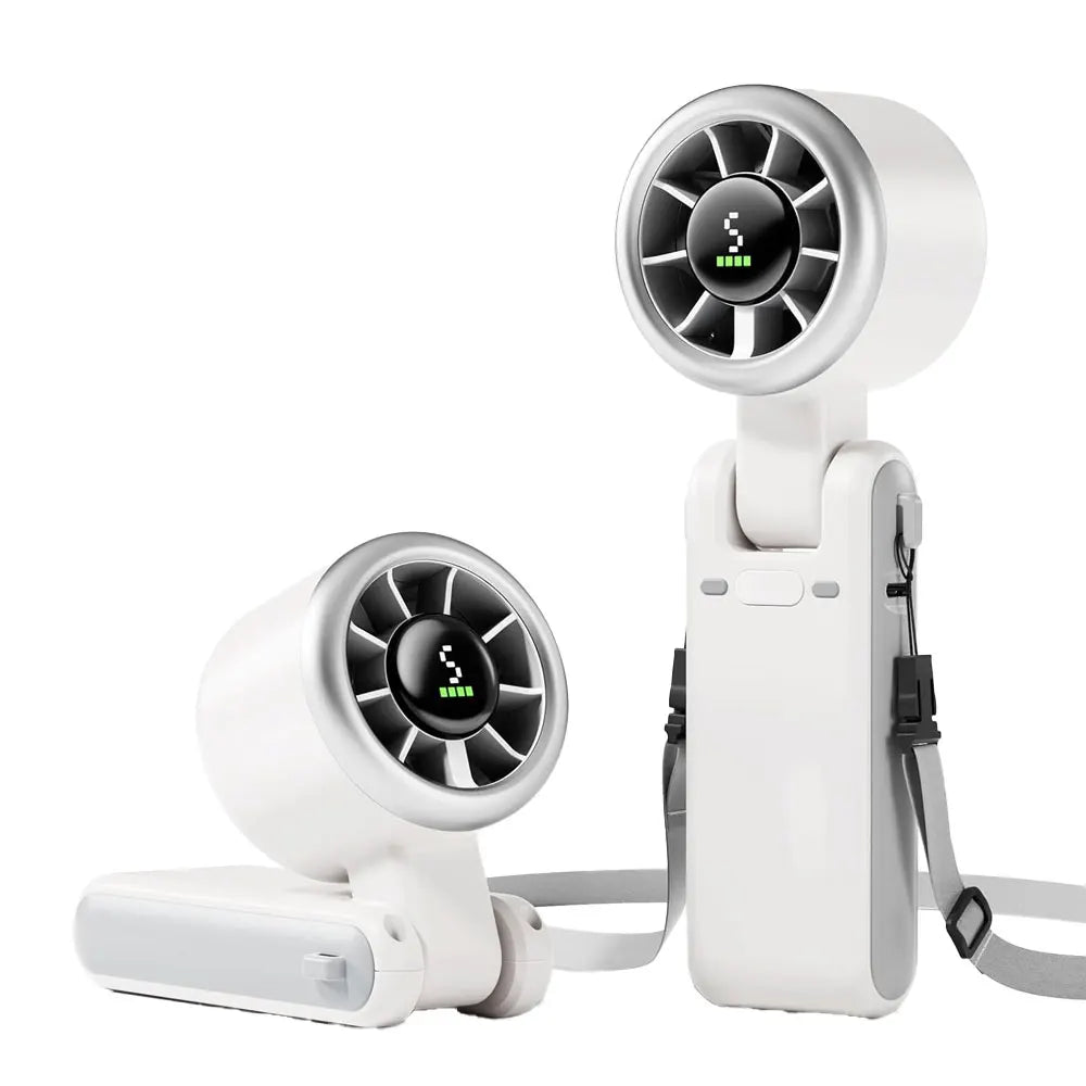 4000mAh Portable Handheld Turbo Fan 180° Angle Adjustable Strong Powerful Wind Rechargeable