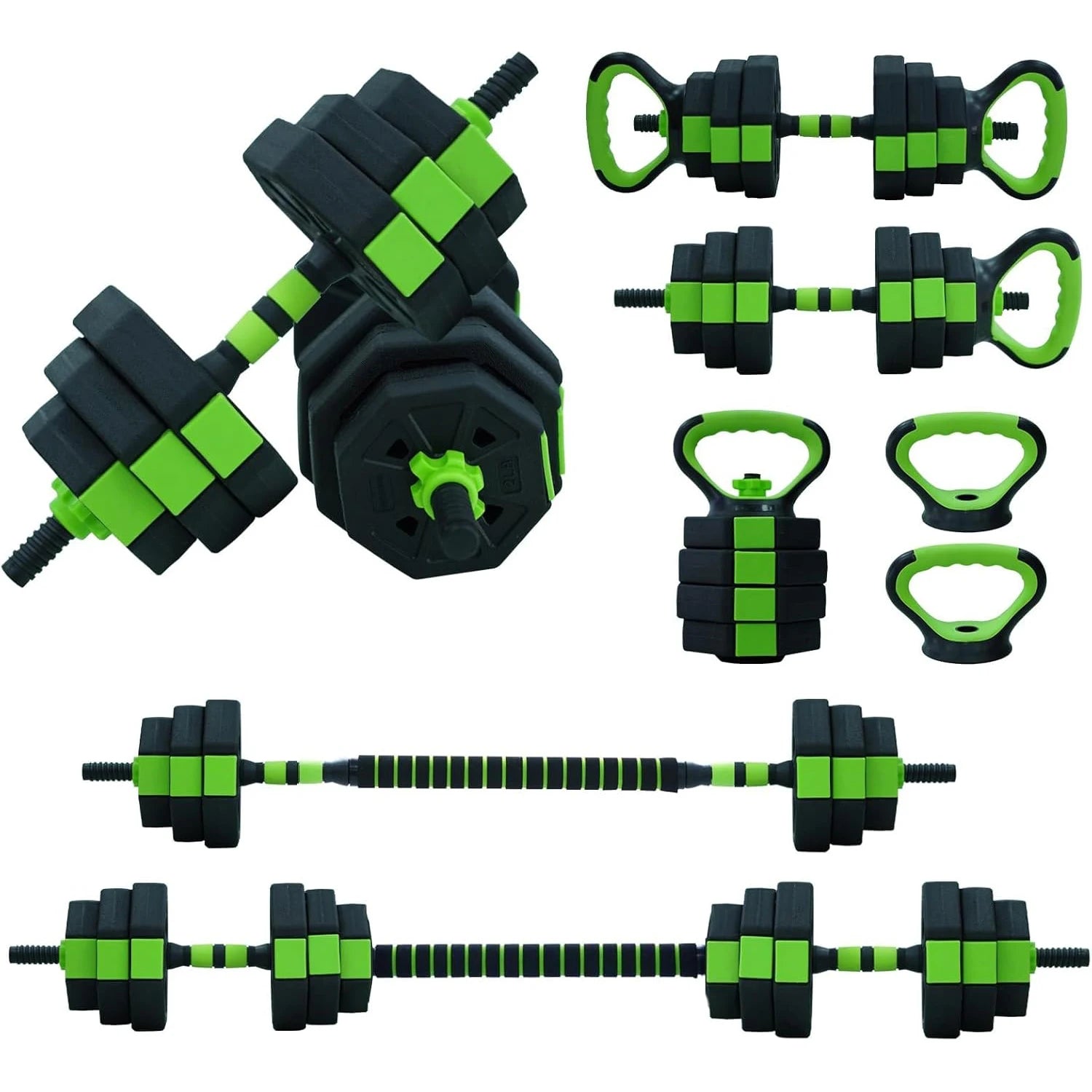 66lbs/88lbs Weight 4 in 1 Adjustable Kettlebell Set  Dumbbell Set