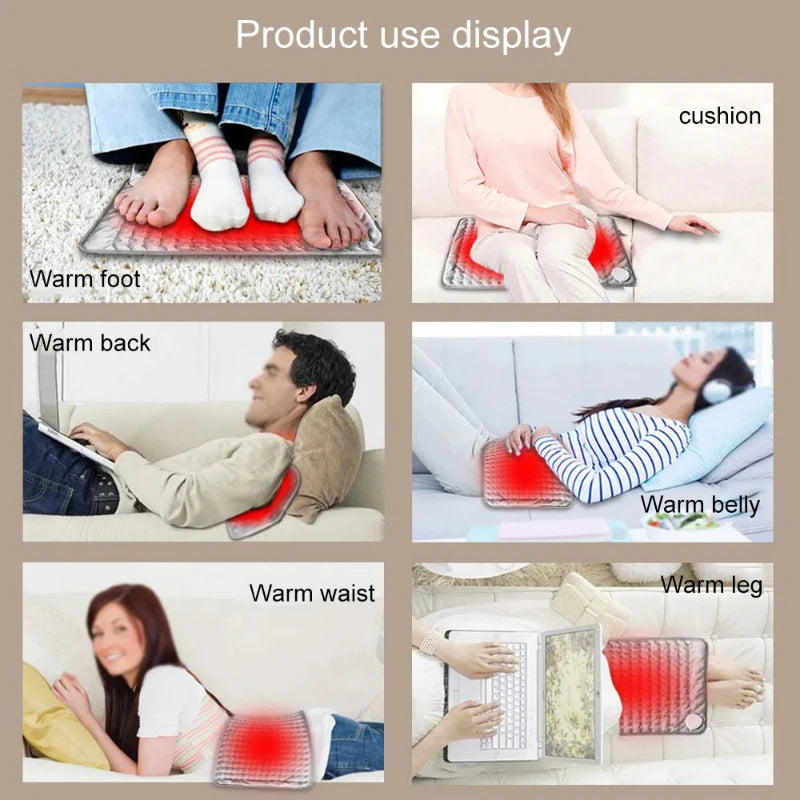 110V-240V Electric Heating Pad Blanket Timer Physiotherapy Heating Pad