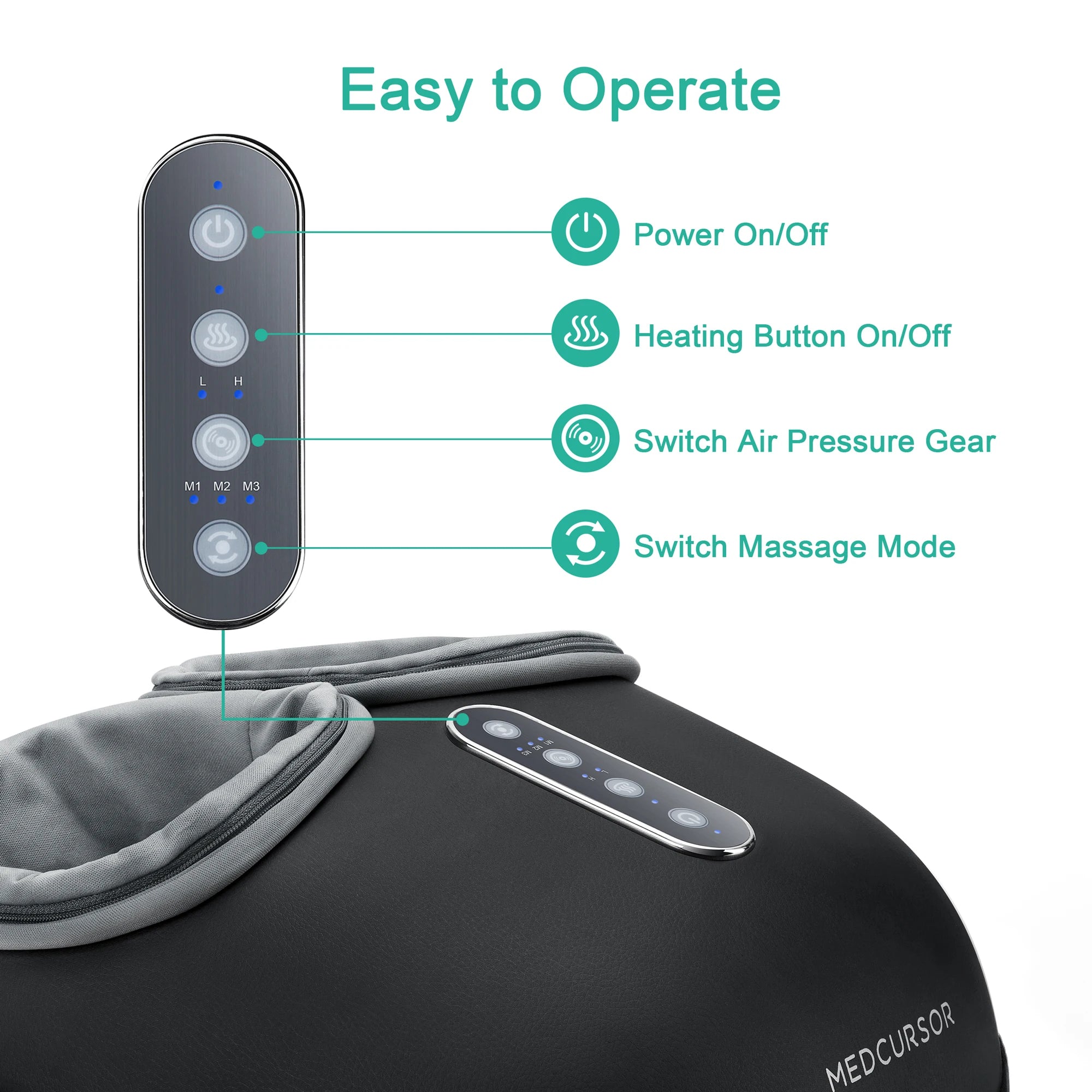 Foot Massager Machine with Heat Roller Muscle Relaxation