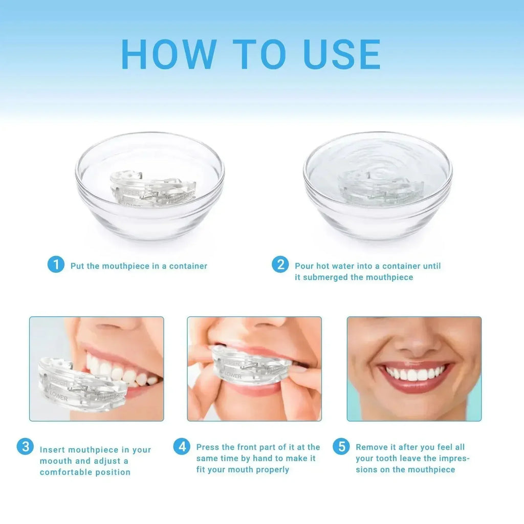 Adjustable Mouthpiece  Anti-Snoring Mouth Guard Night Time Teeth & Sleeping Bite Guard for Bruxism and Stop Snoring