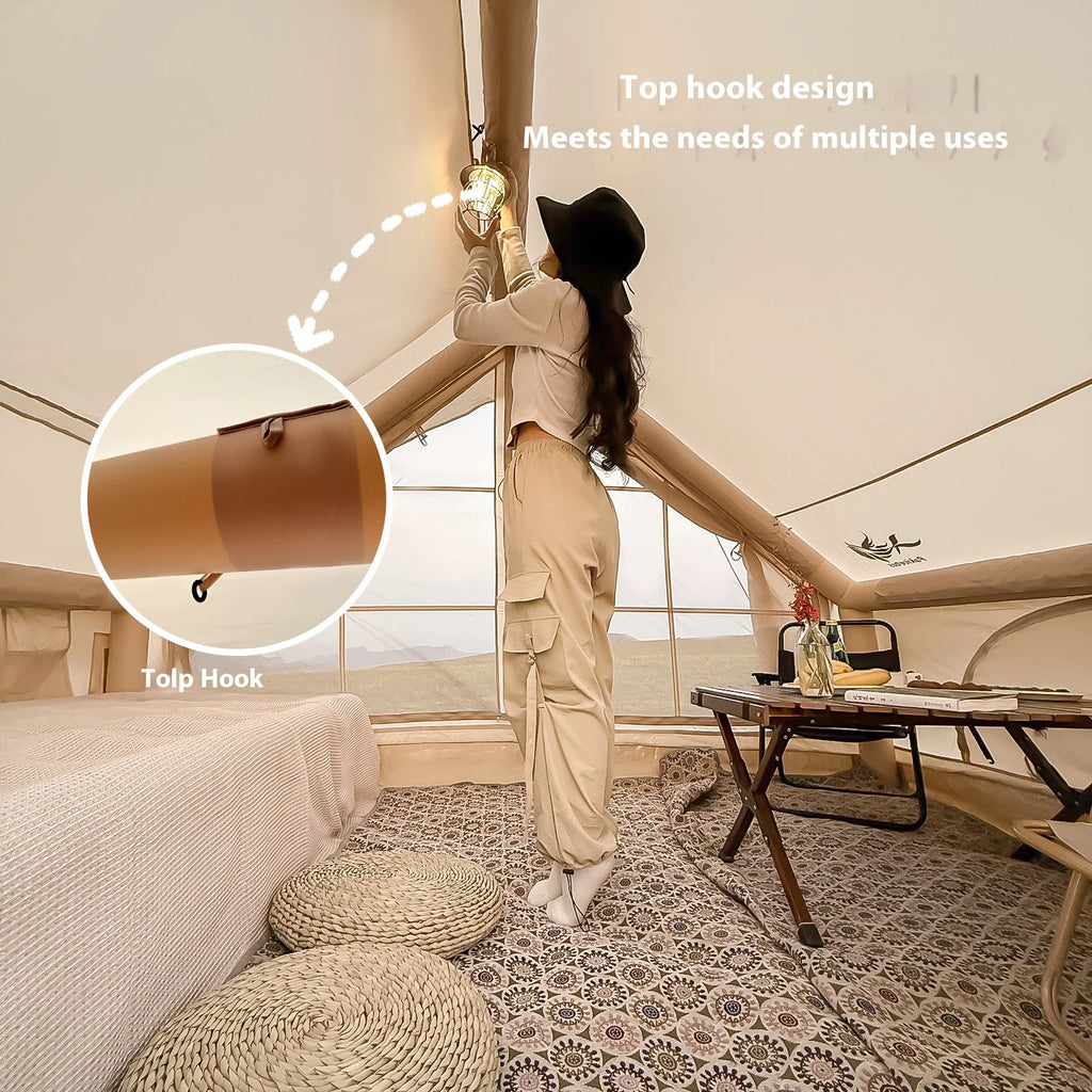 Inflatable Tents For Adult Camping, Luxury Camping Tents, Inflatable Tents With Stove Plug, 4/6/8 Person