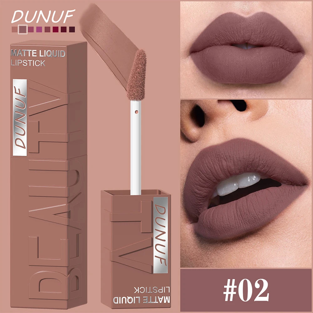 Matte Velvet Lipstick Lip Gloss Waterproof Smooth Long-Lasting