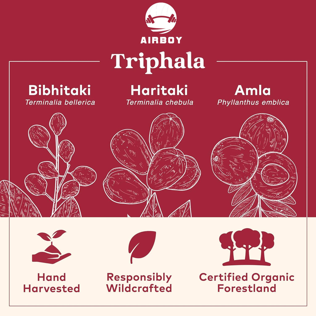 Triphala - Promotes Digestive Comfort, Antioxidants, Balances Intestinal Health - 120 Capsules