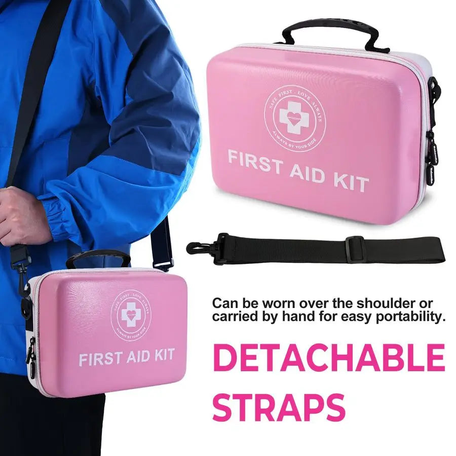 First Aid Kit 410 Piece Emergency Kit with Hard Shell