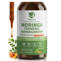 12-in-1 Organic Moringa Drops with Ashwagandha Turmeric Quercetin Vegan Non-GMO
