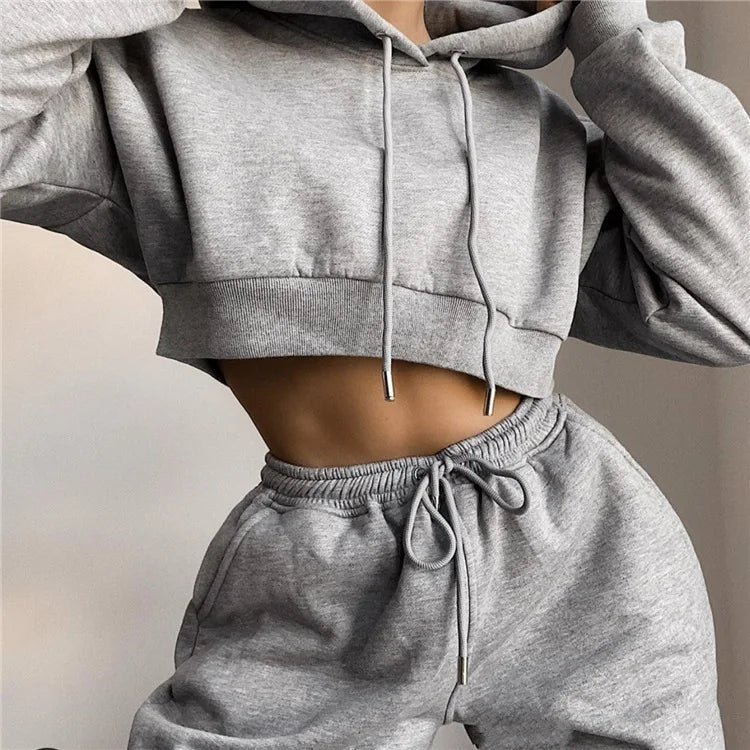 Women's Slim Sports Sexy Sexy Sports Casual Wear Plus Velvet Two-piece Sportswear Women