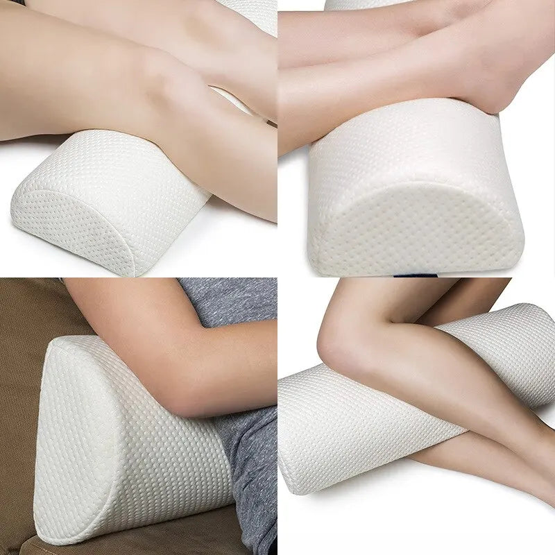 Comfort Bolster Pillow for Legs Back and Head Memory Foam Cotton Cover Lumbar Support Pillow