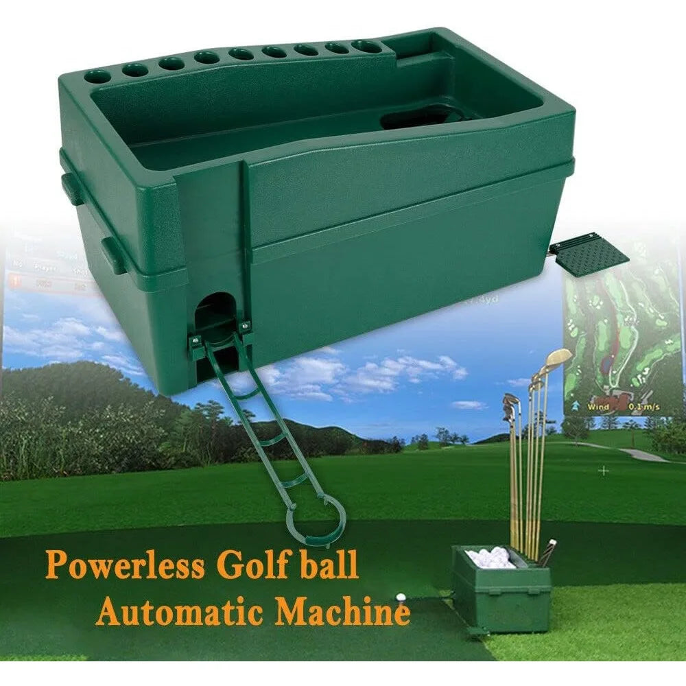 Automatic Golf Ball Dispenser Machine Tee Up Golf Ball Teeing Device with Foldable Track Holder