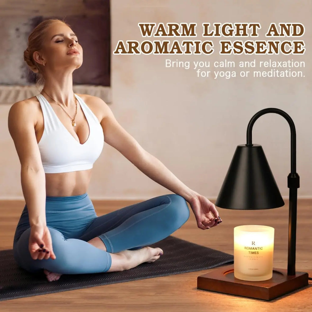 Dimmable Candle Warmer Lamp with Timer, Adjustable Home Decor for Cozy Living Room Bedroom