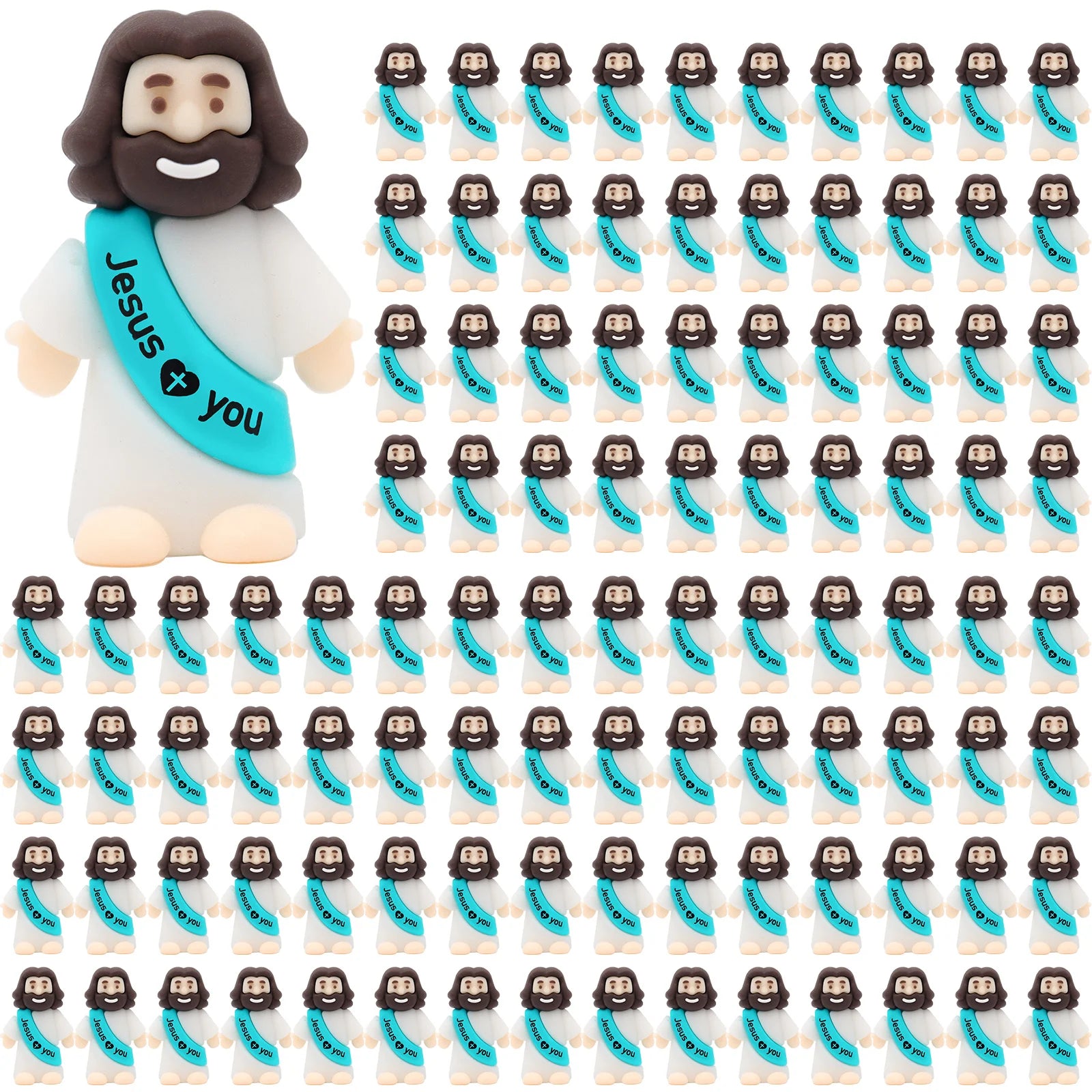 100pcs Small Jesus Decorations Jesus Statues Desktop Decorations
