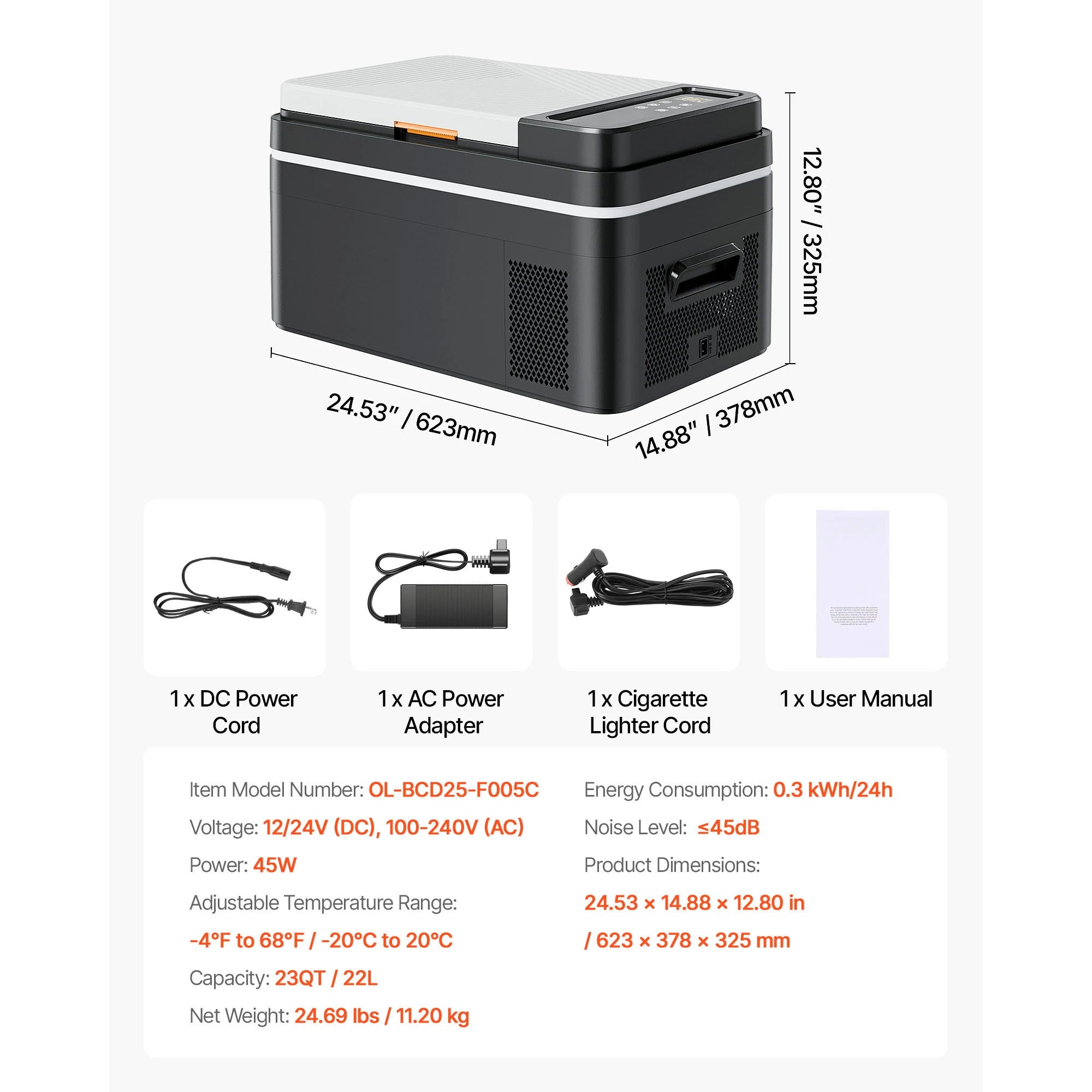 20L 22L 35L 45L 55L Car Refrigerator Mini Fridge Freezer Portable Compressor Cooler DC 110-240V Ice Box for Camping