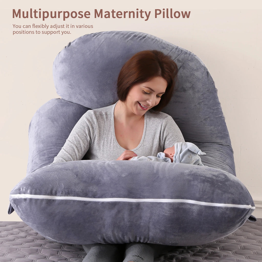Pregnancy Pillows for Sleeping, G Shaped Full Body Maternity Pillow with Removable Cover