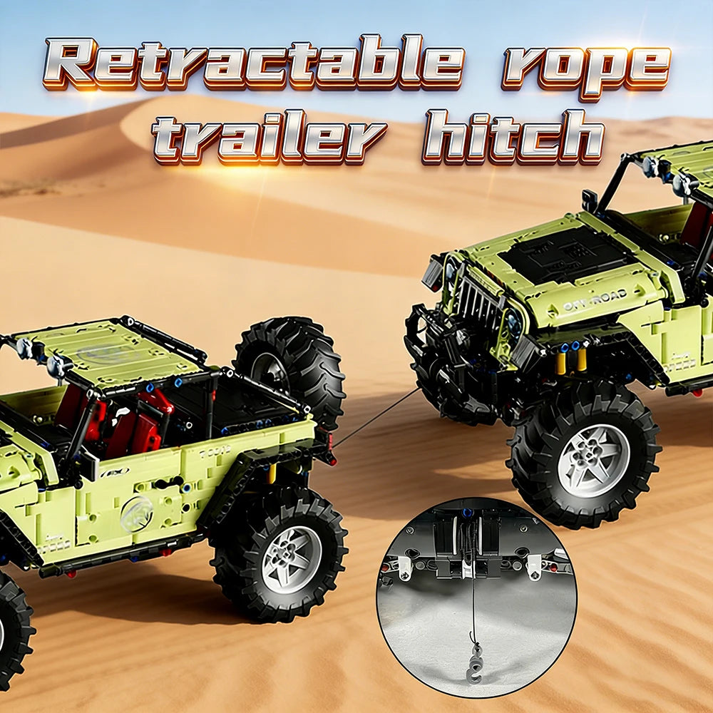 1:8 Scale Heavy-Duty Off-Road Sports Car Building Blocks Set 2680 PCS DIY Technical Vehicle Model Bricks Kit