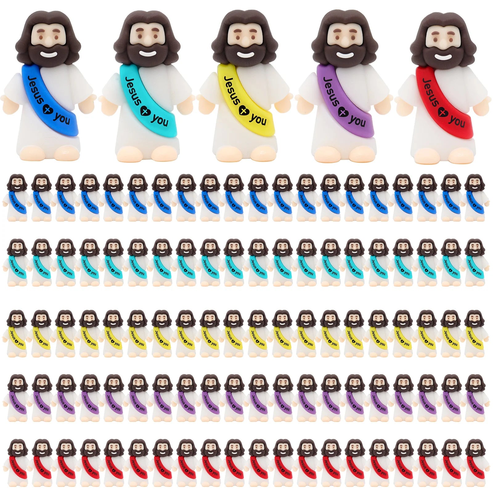 100pcs Small Jesus Decorations Jesus Statues Desktop Decorations