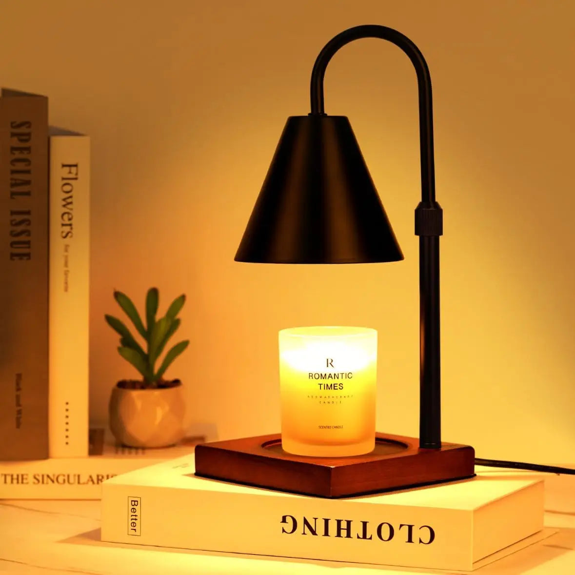 Dimmable Candle Warmer Lamp with Timer, Adjustable Home Decor for Cozy Living Room Bedroom