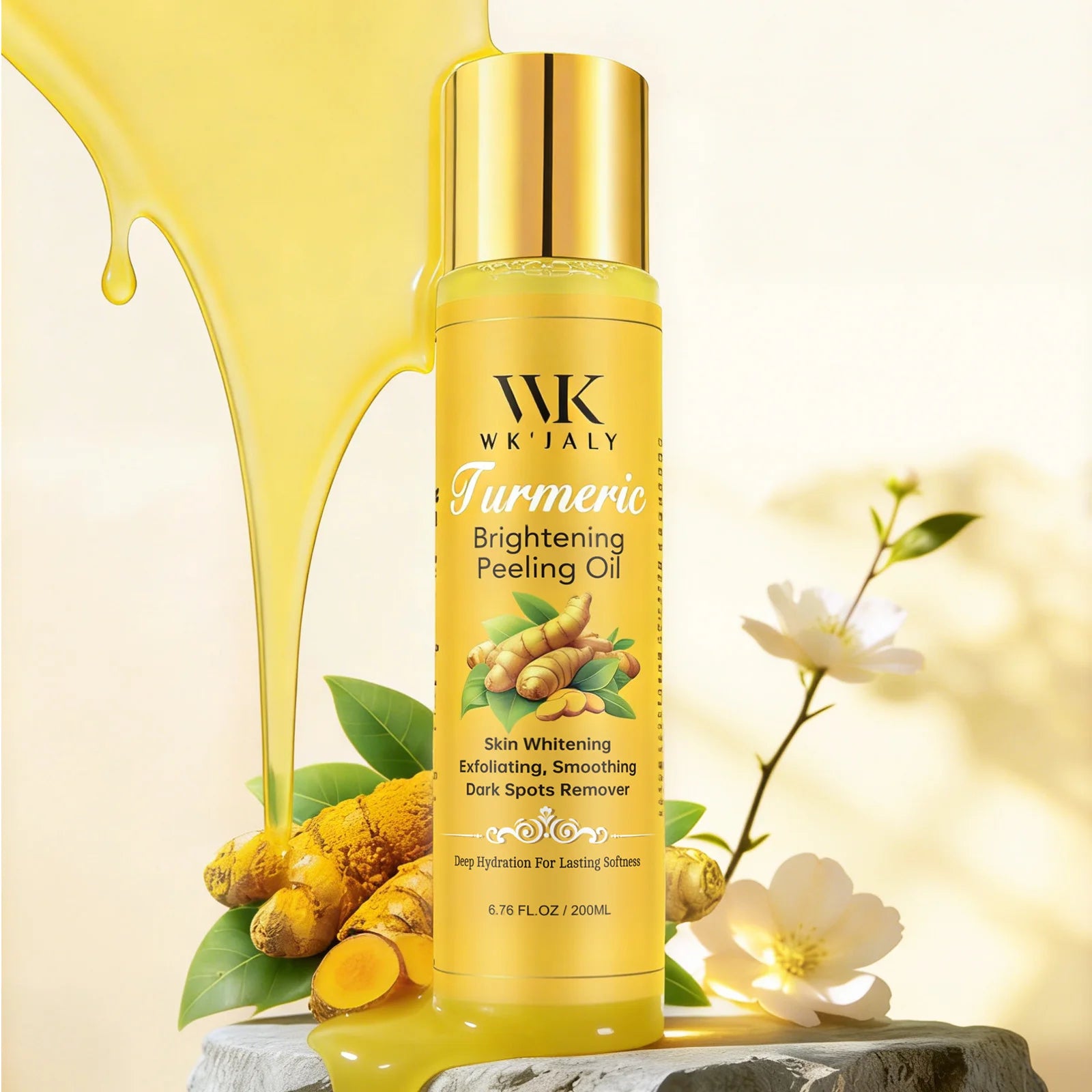 Turmeric Brightening Peeling Oil, Exfoliation, Remove Dark Spots, Whitening, For Face, Body, Hand, Feet, All Skin Types