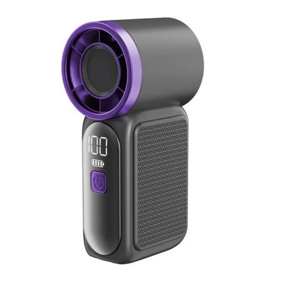 High-Speed Mini Handheld Small Fan, 100-Speed Small Wind Cannon USB Charging Battery Life Turbine