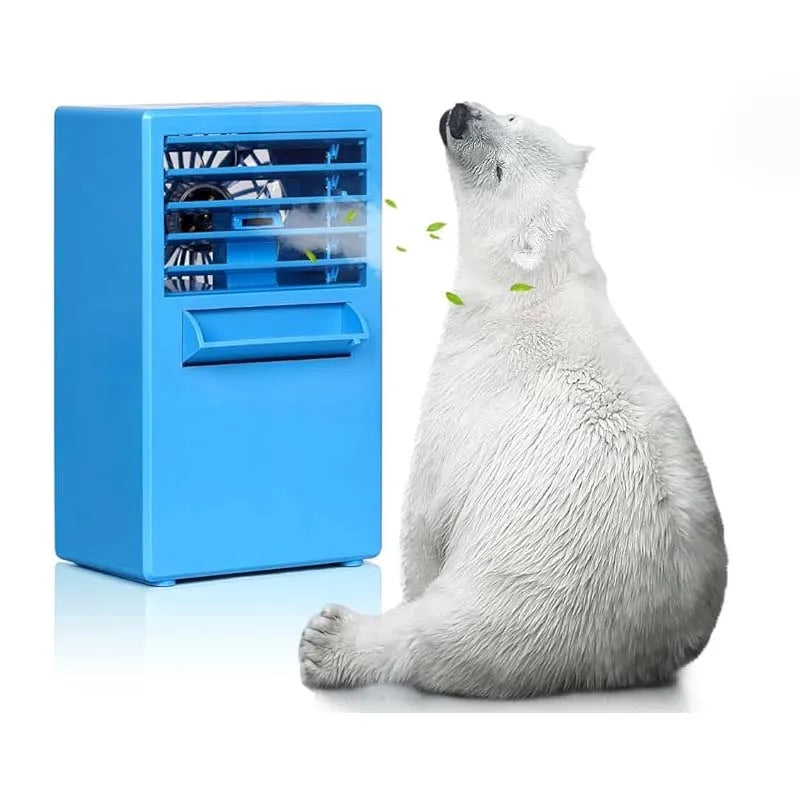 Mini Portable Air Conditioner Fan, 3-in-1 Table Personal Space Cooler Misting Humidifier Purifier