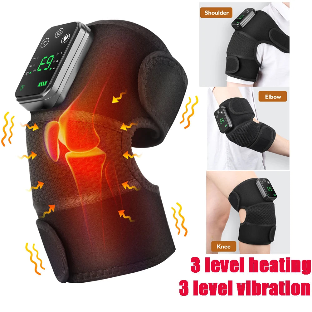 Electric Heating Shoulder Brace LED Display Vibration Shoulder Massage Support Belt Strap