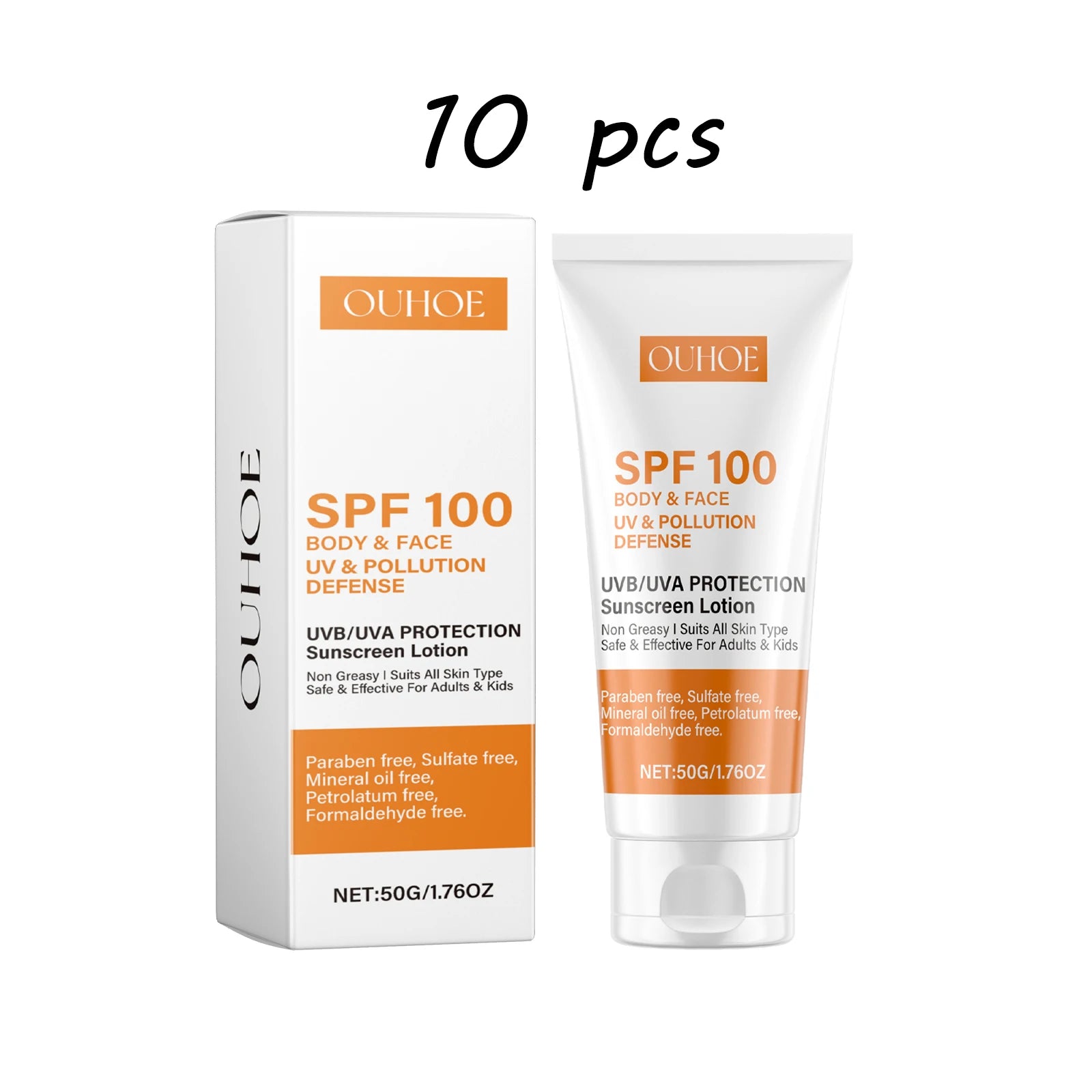 Spf 100 Body Sunblock Cream Gentle Moisturizing UV Protection Refreshing Oil Control Glowing Non-sticky
